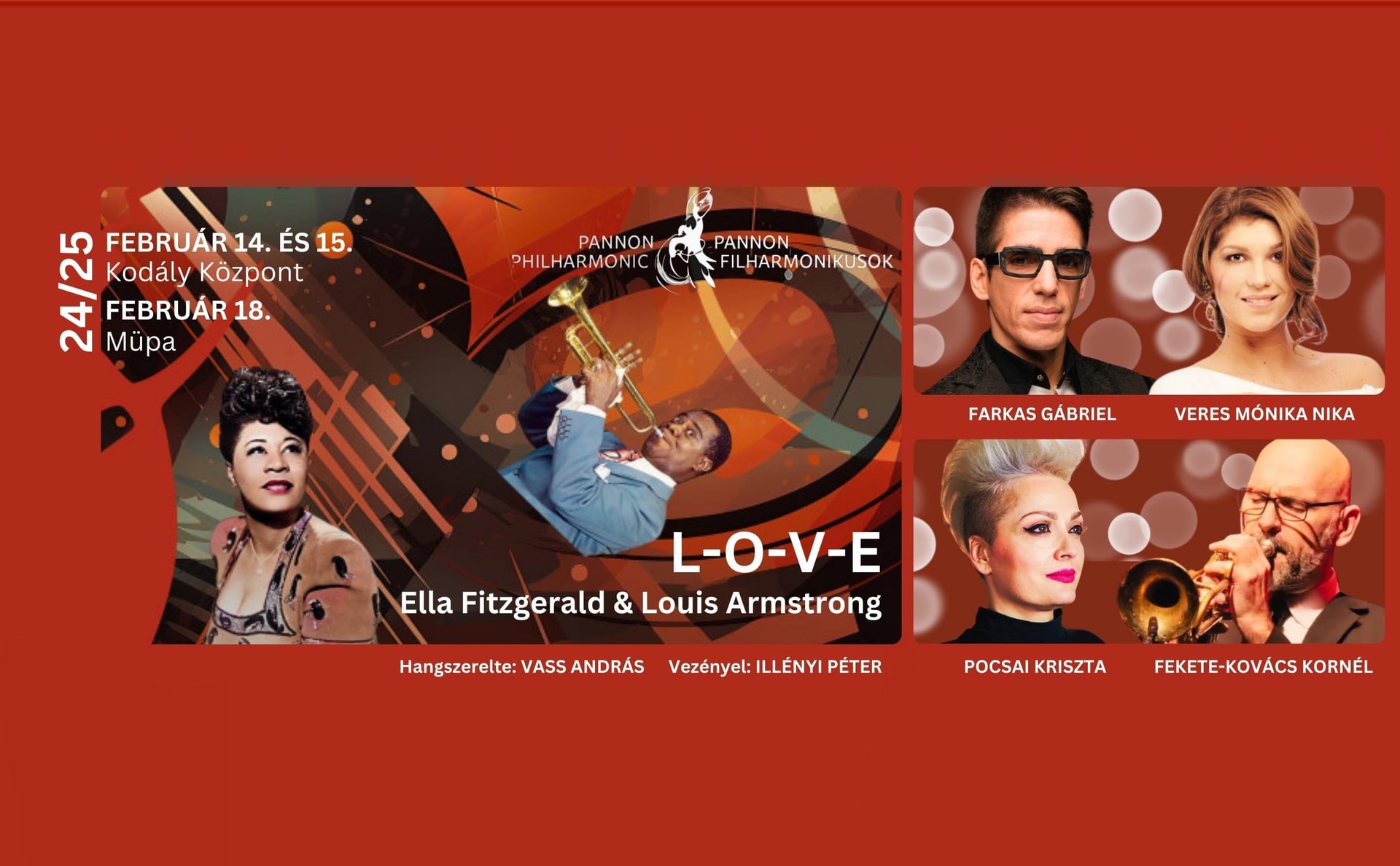 Valentin-napi koncerteket adnak a Pannon Filharmonikusok Pécsen és Budapesten