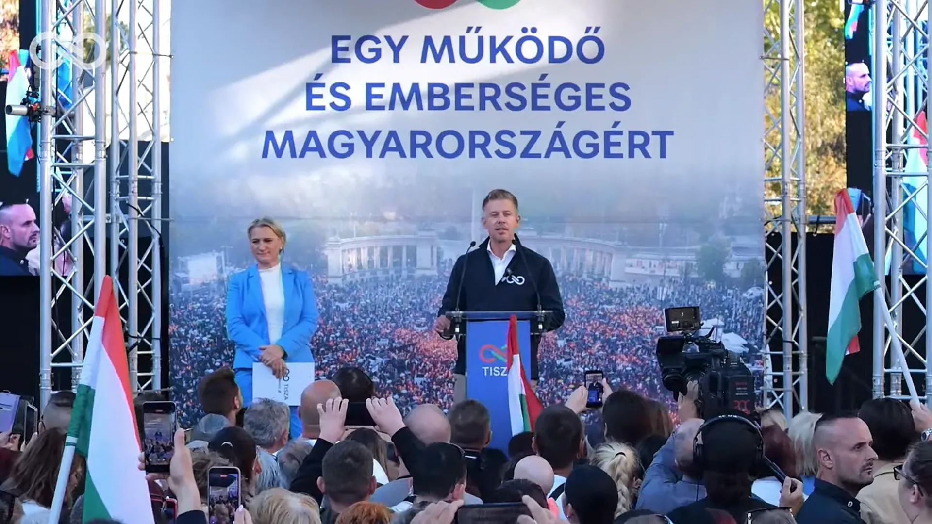 Kisvárdára érkezett Magyar Péter