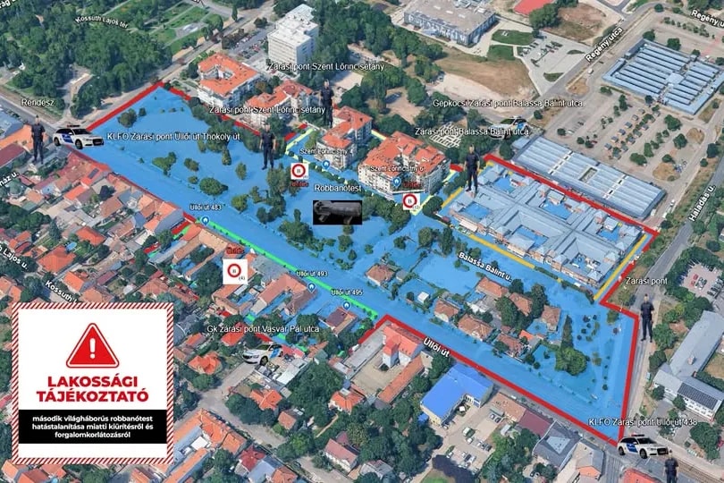 Kiürítés és lezárás a XVIII. kerületben