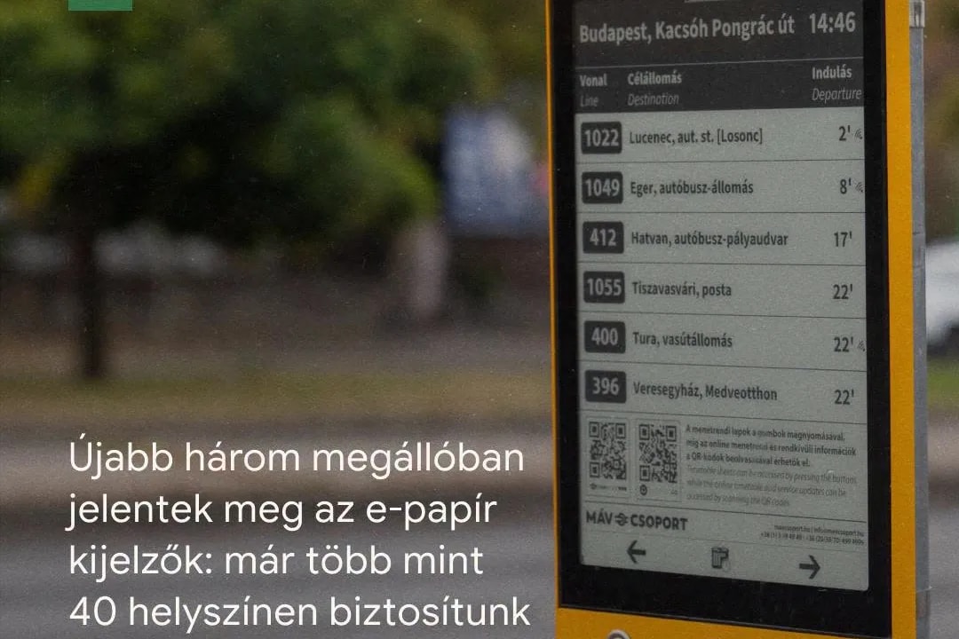 Egyre több helyen valós idejű az utastájékoztatás