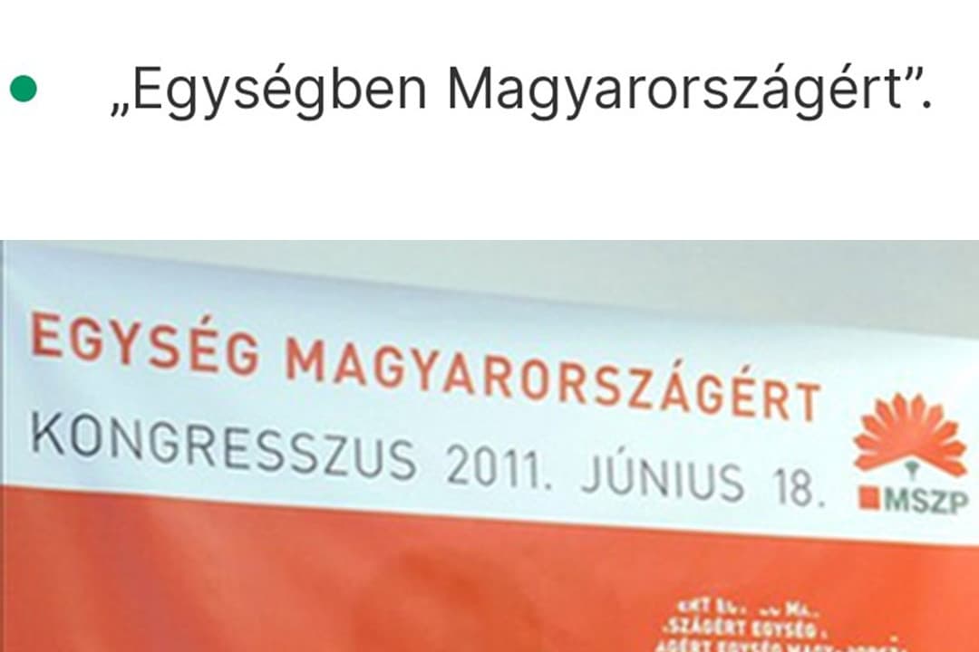Tízéves MSZP-s szlogennel kampányol a baloldal