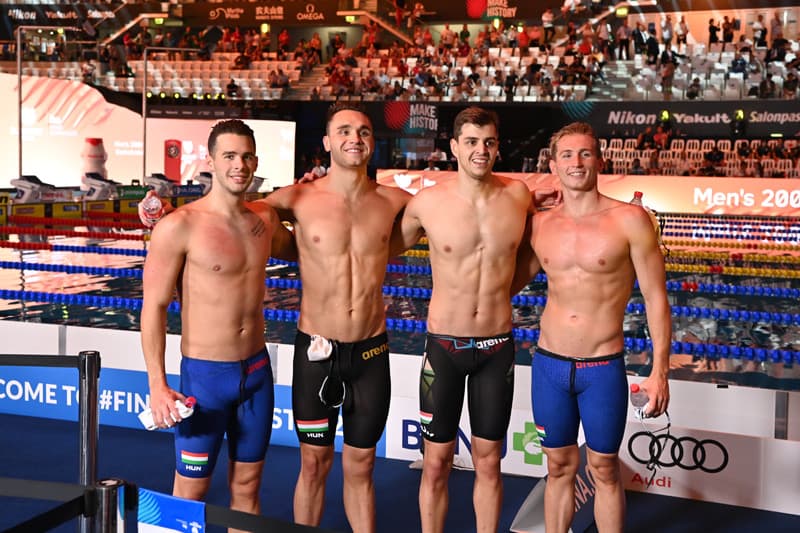 Újabb országos csúccsal világbajnoki ötödik a férfi 4x200-as gyorsváltó