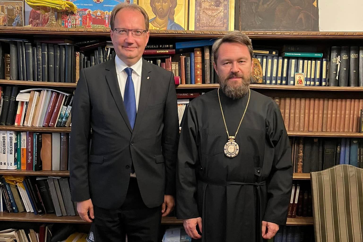 Hoppál Péter Budapesten találkozott Hilarion Alfejev metropolitával