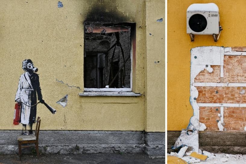 Megpróbálták ellopni Banksy művét Kijev elővárosában
