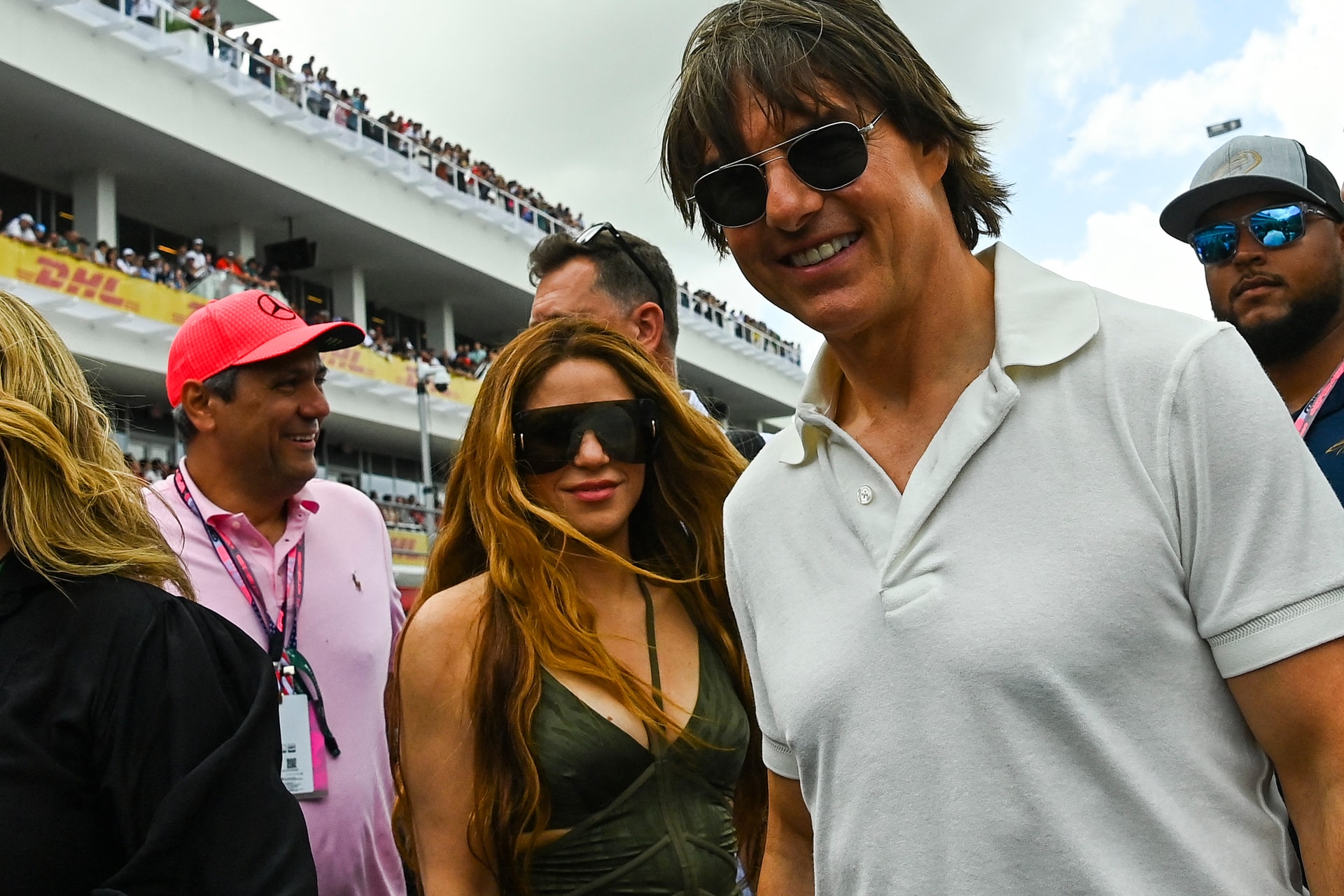 Shakira találkozása Tom Cruise-zal a Miami Nagydíjon