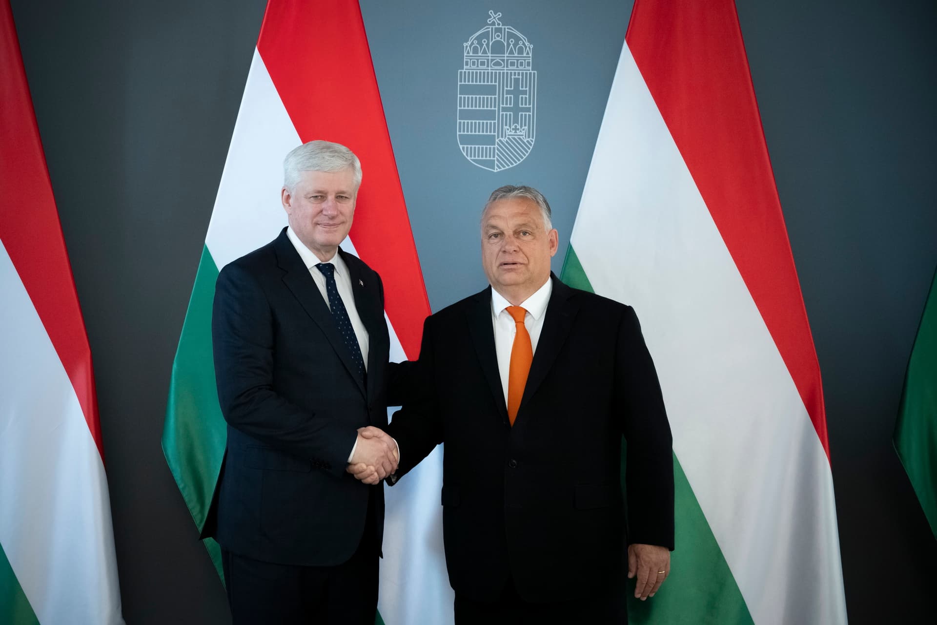Orbán Viktor az IDU elnökével, a volt kanadai miniszterelnökkel tárgyalt