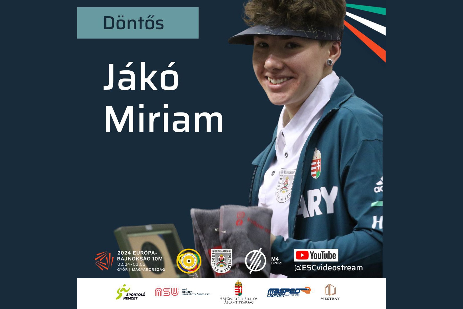 Jákó Miriam döntős egyéniben a légfegyveres Eb-n