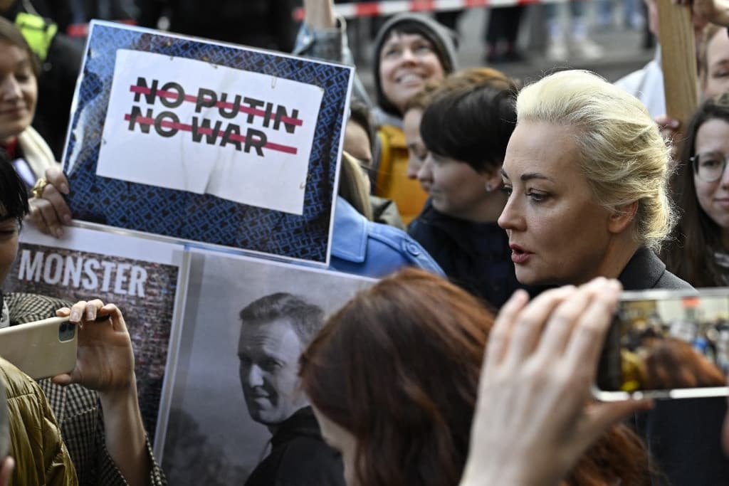 Julija Navalnaja is részt vett a Vlagyimir Putyin elleni tüntetésen Berlinben