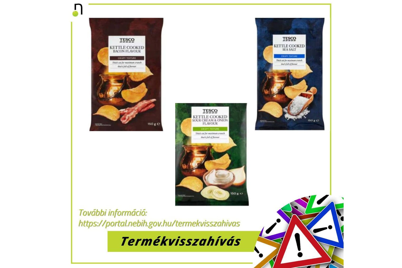 Nébih: Burgonyacsipszet hívott vissza a forgalomból a Tesco
