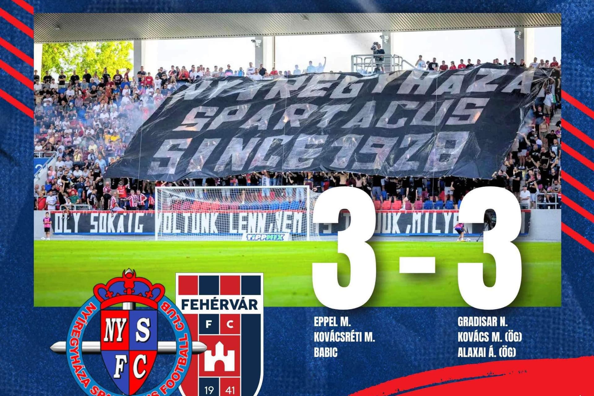 Hatgólos döntetlen a nyíregyházi stadionavatón