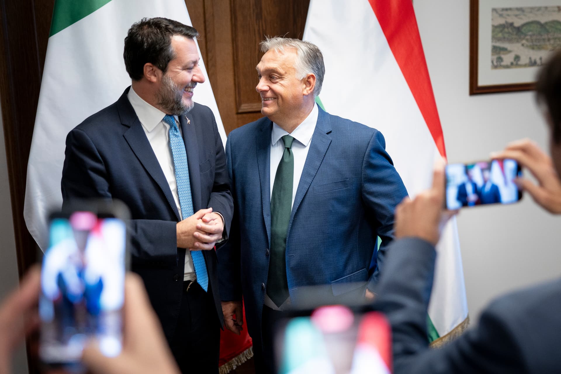 Budapestre érkezett Matteo Salvini