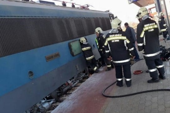 Kigyulladt egy mozdony a Keleti pályaudvaron