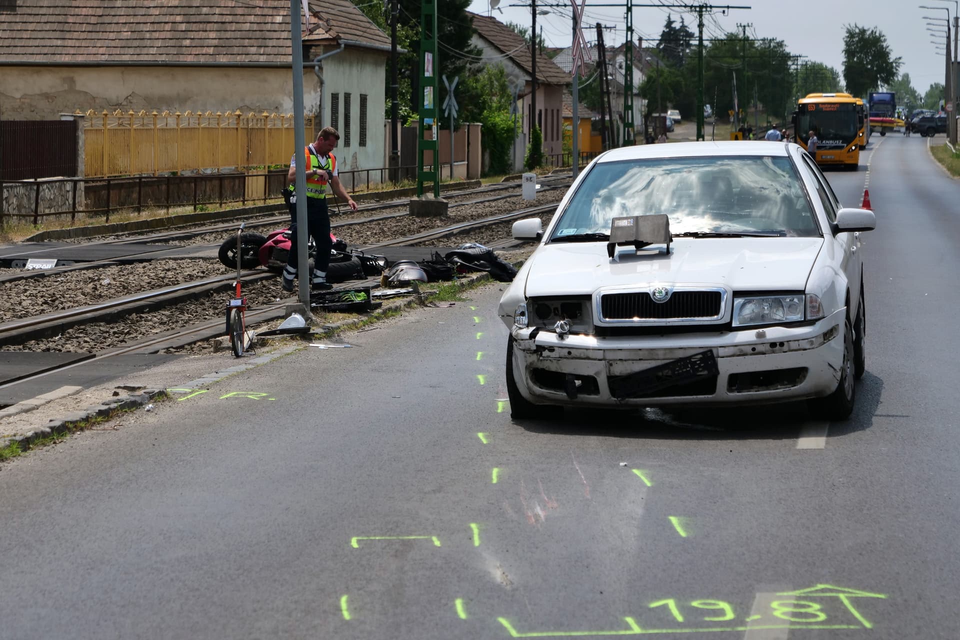 Brutális frontális baleset Soroksáron