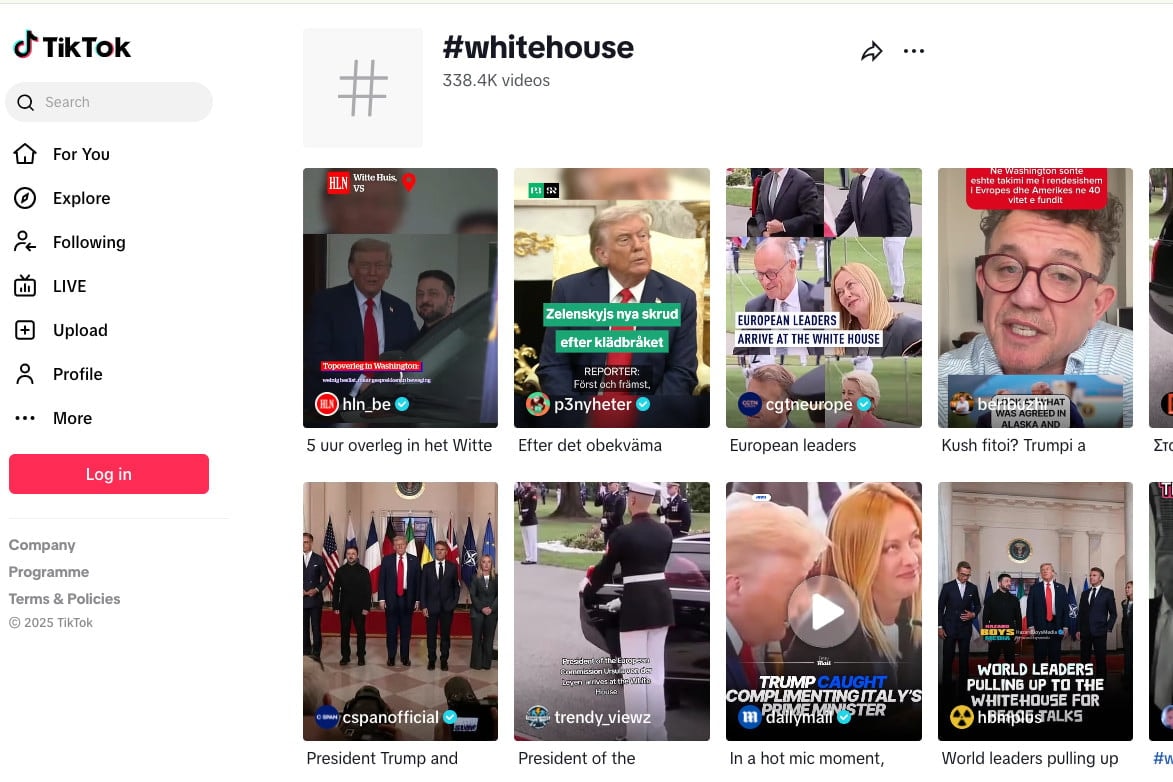 A Fehér Ház elindítja saját Tiktok-fiókját