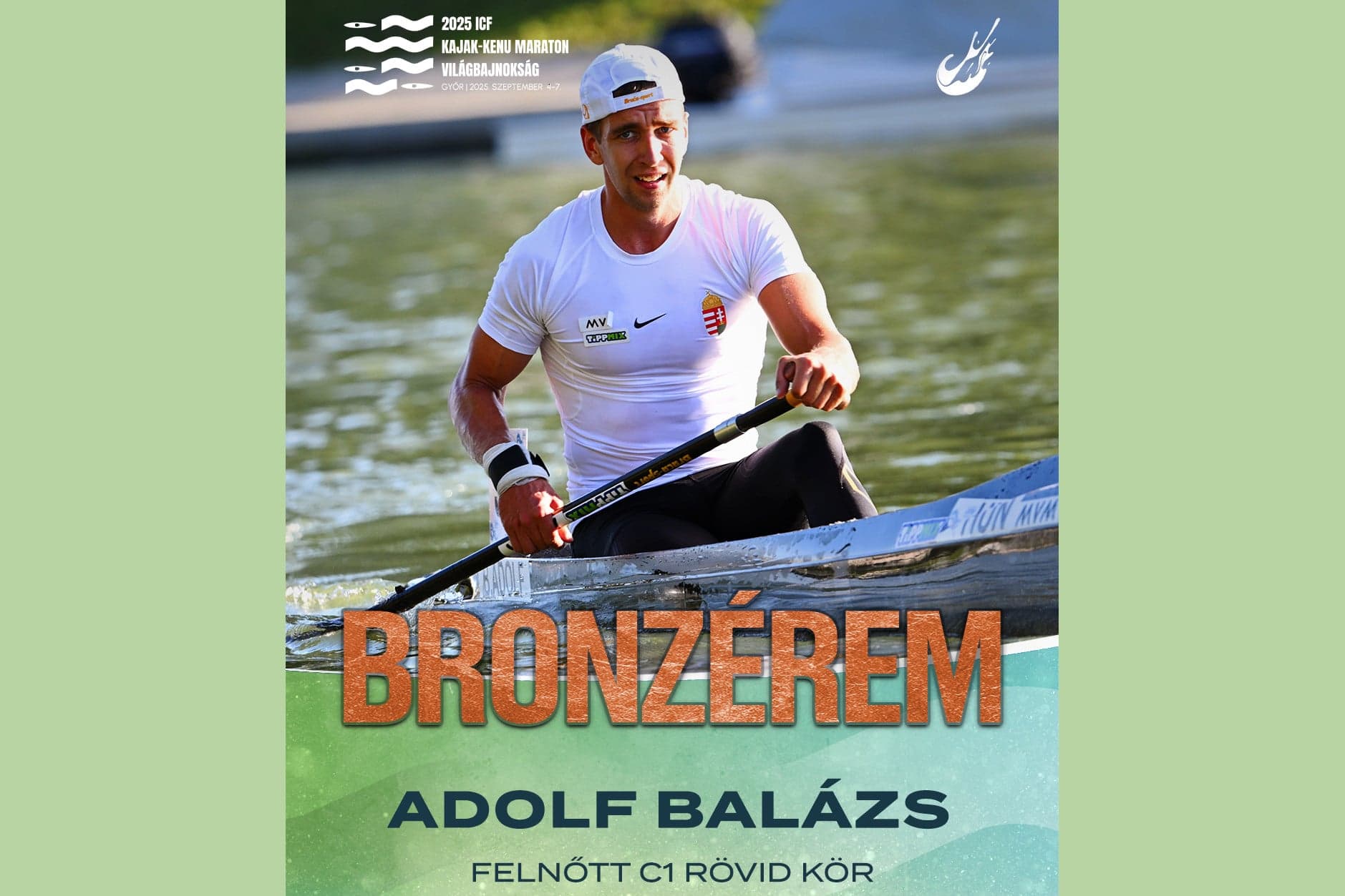 Bronzérmes Adolf Balázs a kajak-kenu világbajnokságon