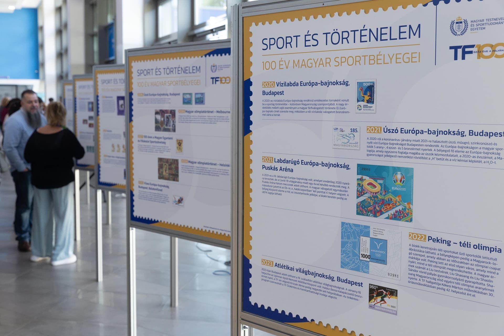 Bélyegeken a százéves TF és a magyar sport